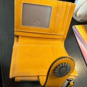 Yellow Leather Women's Wallet